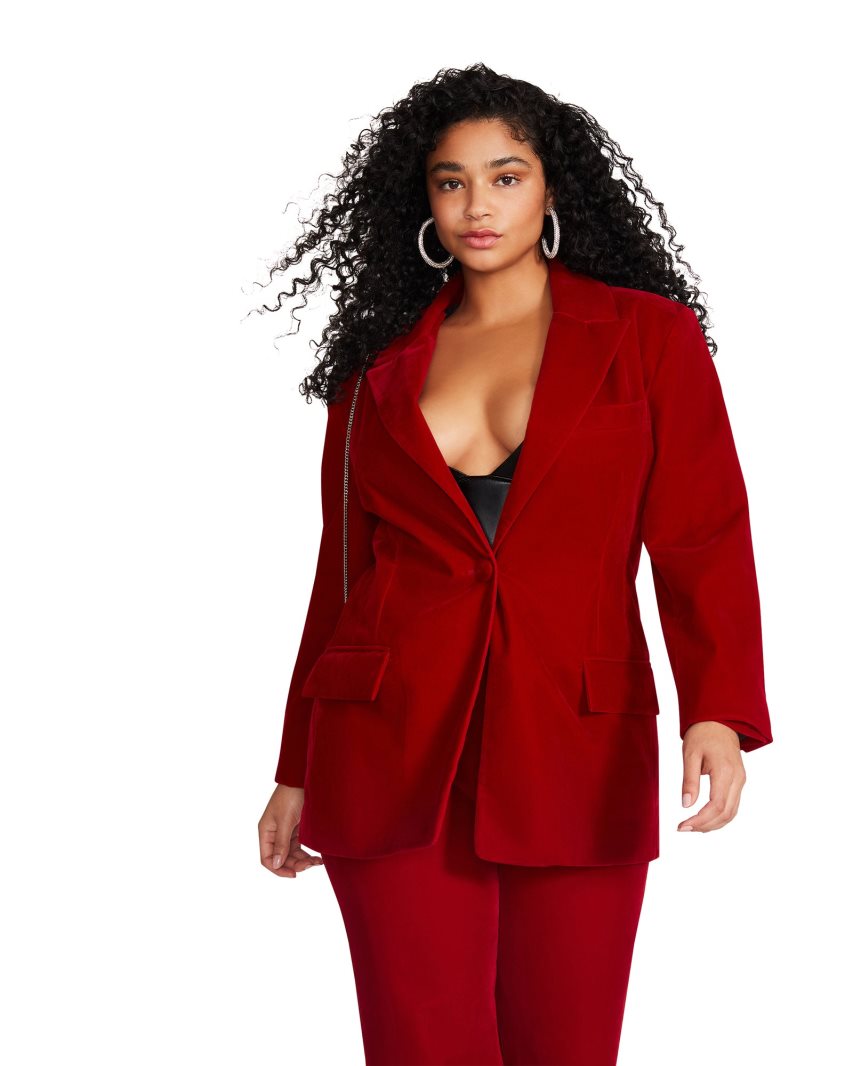 Red Steve Madden Harlow Women's Blazers | PH 4658WVJ